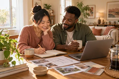 Illustrative homebuyers comparing their notes